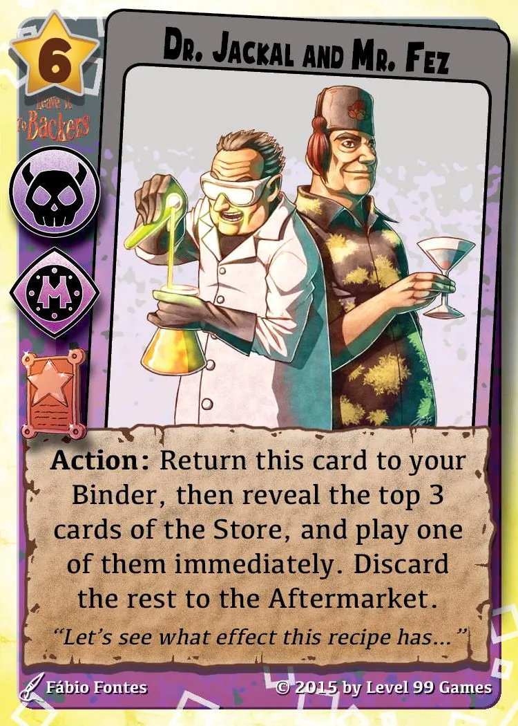 Dr. Jackal and Mr. Fez (Bronze Promo Base)