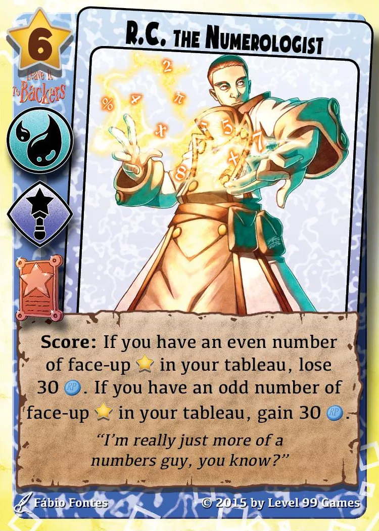 R.C. the Numerologist (Bronze Promo Base)