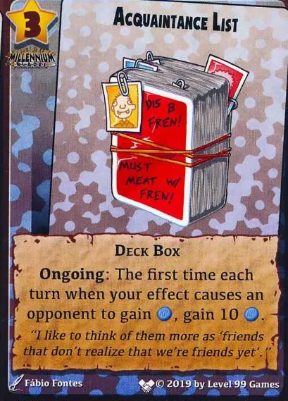 Acquaintance List (Core Mini Expansion #10 (Extra Characters))
