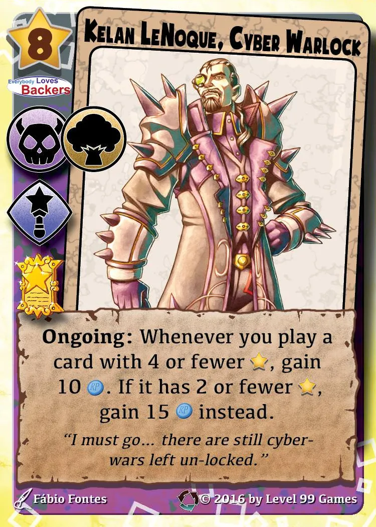 Kelan LeNoque, Cyber Warlock (Gold Promo Set Rotation)