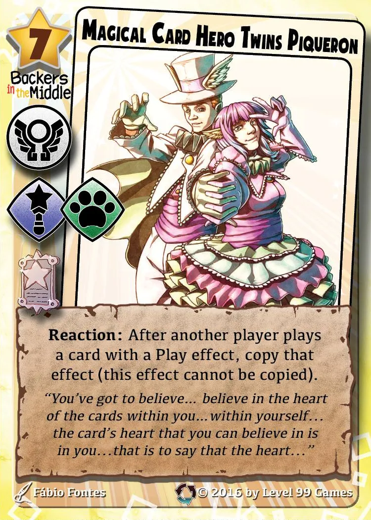 Magical Card Hero Twins Piqueron (Silver Promo Set Rotation)